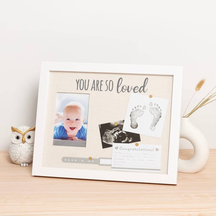 Kate & Milo - Wholesale Picture Frame - Kids & Baby - You Are So Loved Shadow Box Frame, Nursery Decor