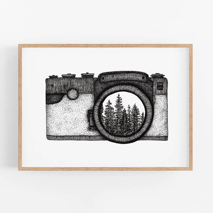 Camera Art Print for wholesale by Elle Ivy