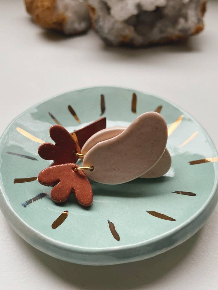 jade and gold catch all dish for wholesale by Gloria Faye