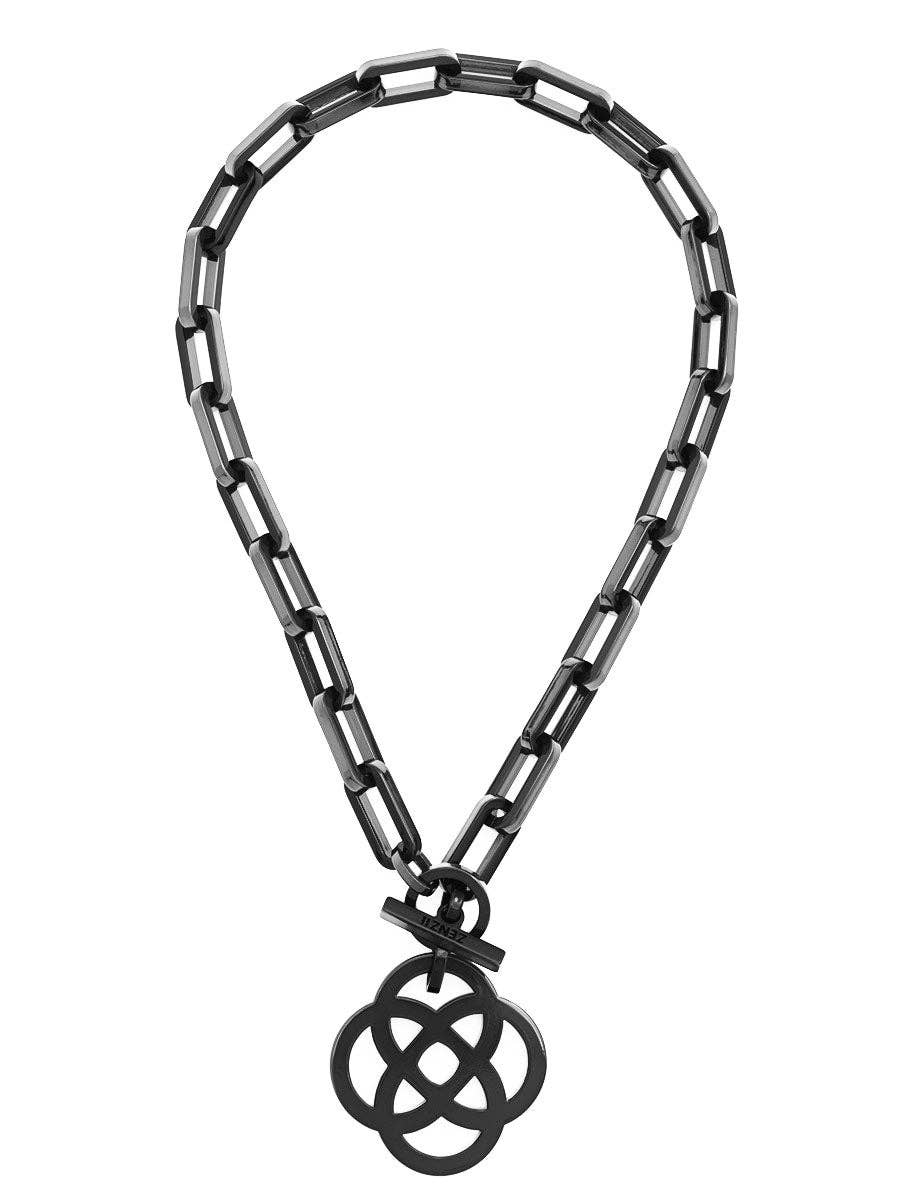 ZENZII Jewelry – wholesale Hänge-/berlockhalsband – Resin Quatrefoil Link kragehalsband3