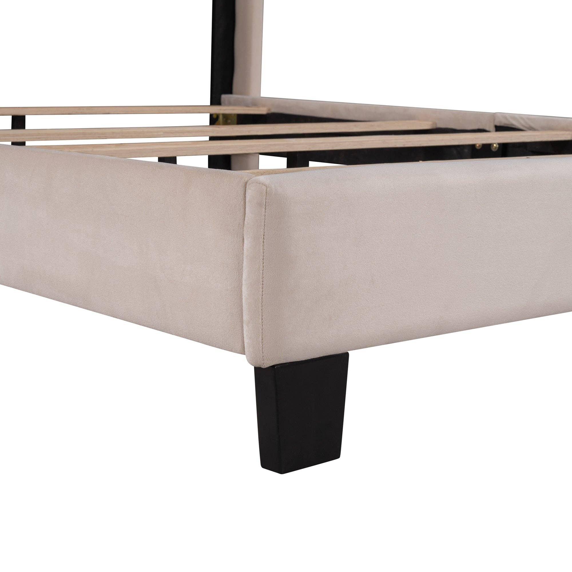 VTNG50 - Wholesale Bed - Queen Size Velvet Upholstered Platform Bed,Box Spring Needed12