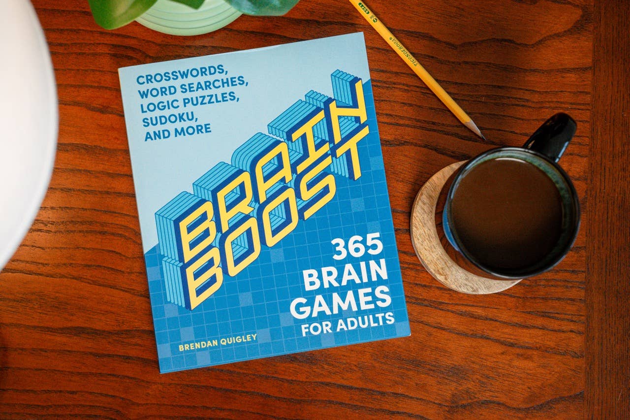 HarperCollins Focus - Wholesale Coloring & Activity Book - Adult - Brain Boost: 365 Brain Games for Adults1