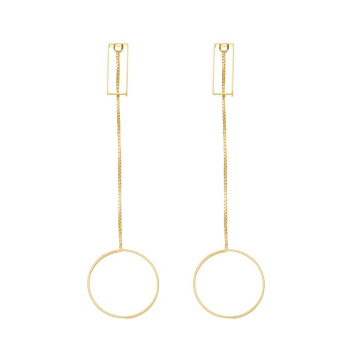 SE719A 18K forgyldt øreringe for engroshandel hos Sai Brazil