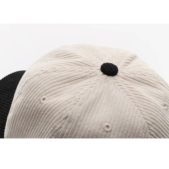 ACCITY - Wholesale Baseball Cap - Unisex - SOLID COLOR PLAIN CORDUROY COLORBLOCKED CAP_CWAH280915