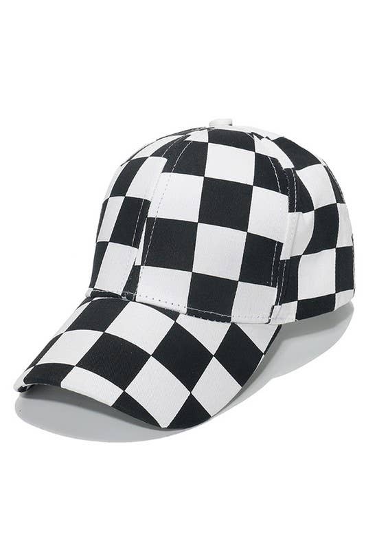 ACCITY - Wholesale Baseball Cap - Unisex - Spring Summer Checkered Baseball Cap, Sun Hat CWAH00030