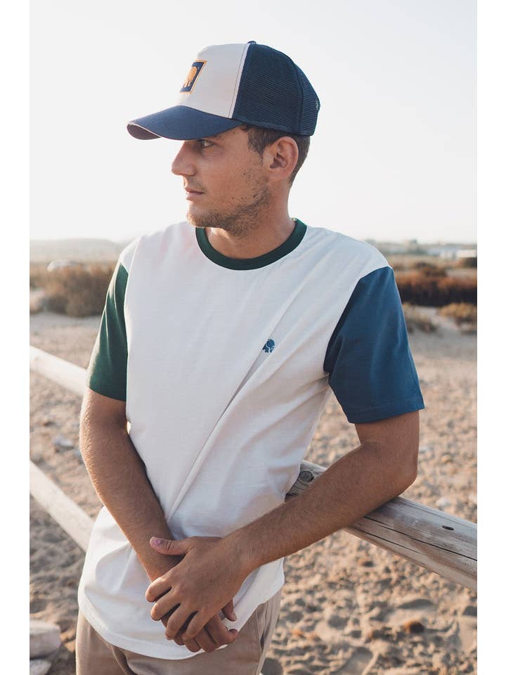 Trendsplant Clothing – T-shirt – Homem por atacado – T-Shirt Bloco de Cor Orgânica Natural1