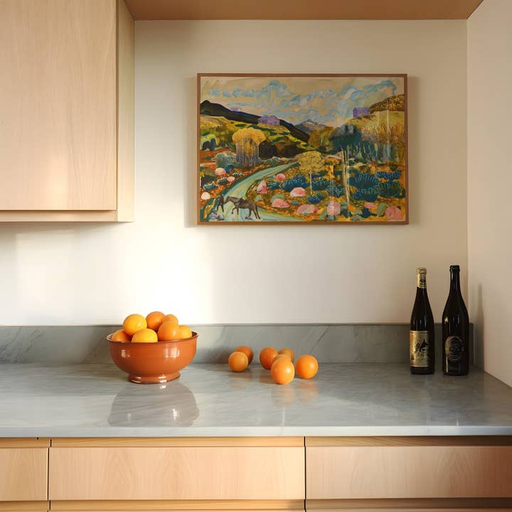 Western Cowboy Collage Print for wholesale by El Baker Art