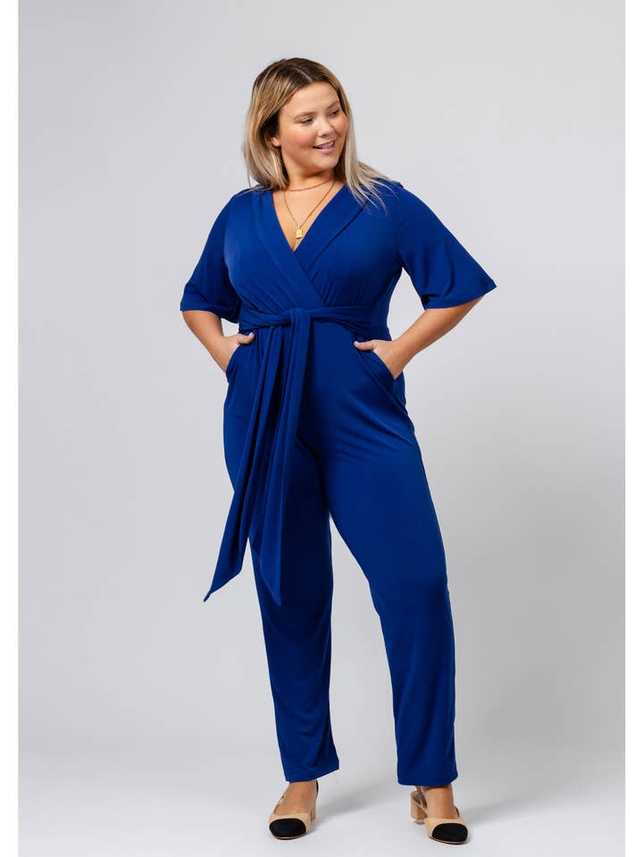 243019 - Plain knit jumpsuit Spring Summer Collection Large Sizes for wholesale by Teresa Cardoso Oliveira
