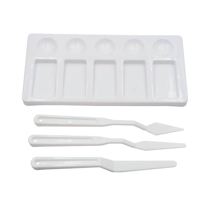 Angels Craft – wholesale Palette/mixing tray – Paint Palette Set, rectangle, 4-ct1