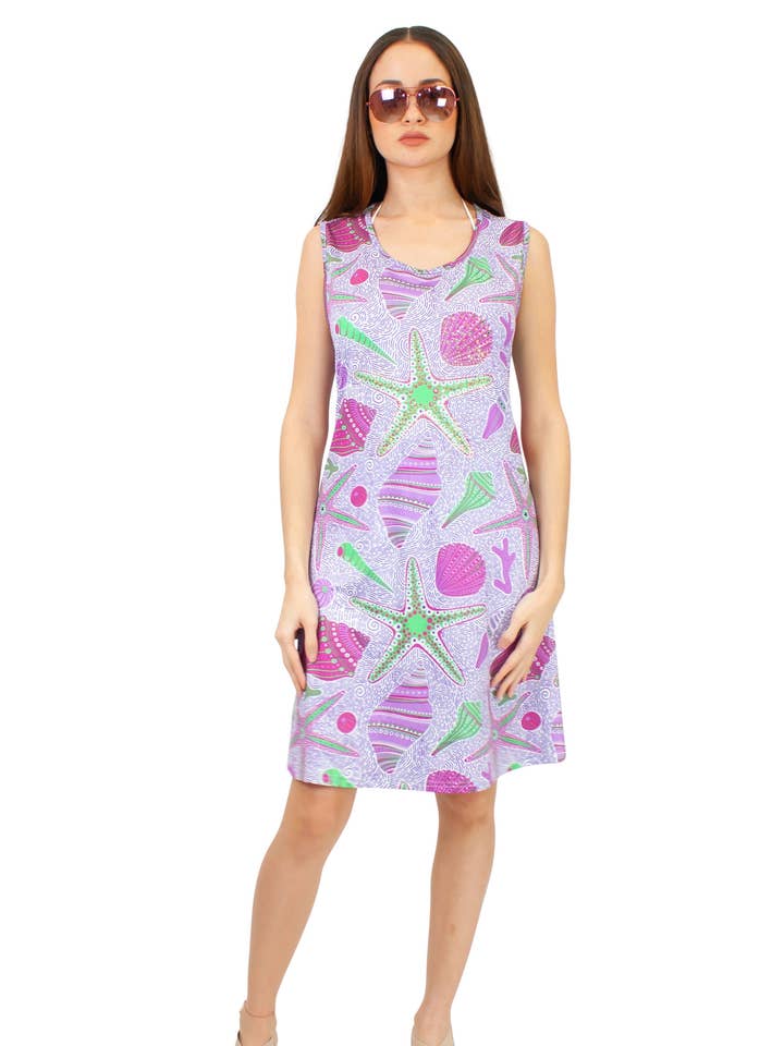 CHD -04 Coralee Kjole i Lilla for engroshandel hos Lazy Daisy