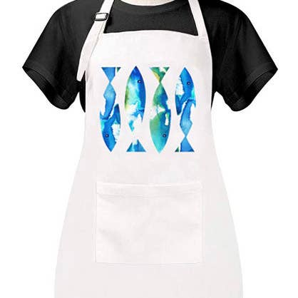M Design Studio Gifts - Wholesale Apron - Ocean Fish Apron1