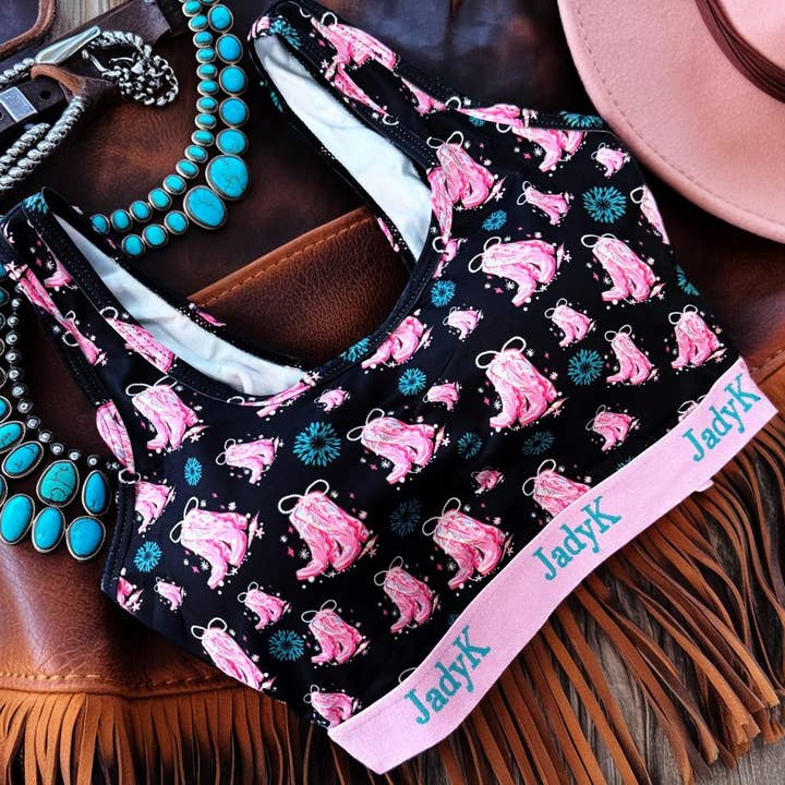 Arya Printed Bralette Collection | Cowgirl Boots | JadyK for wholesale by JadyK