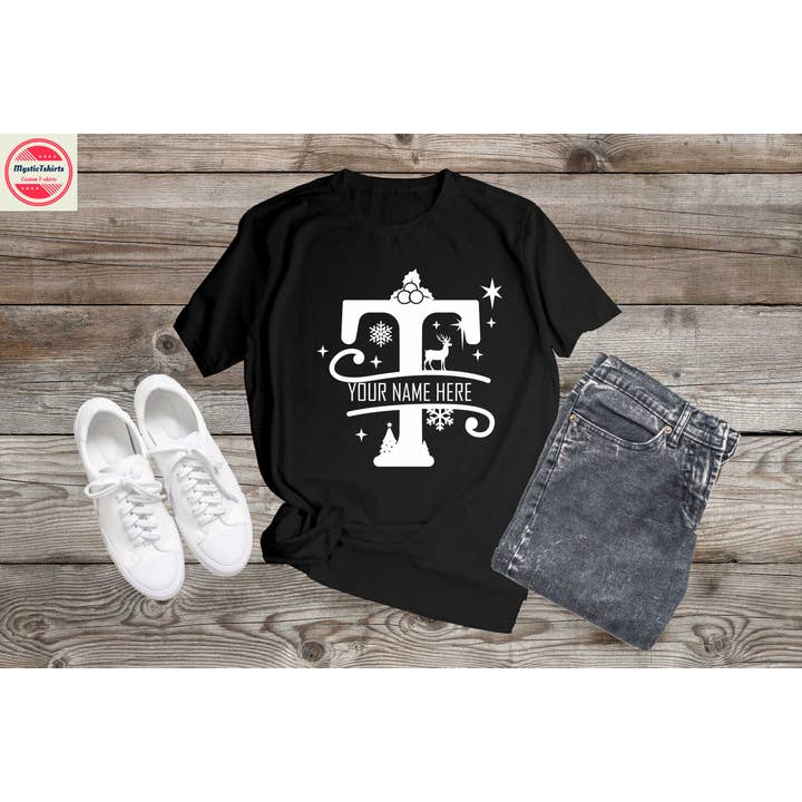 Monogramm-Weihnachten, maßgeschneidertes Hemd, personalisiertes T-Shirt für den Großhandel von MysticTshirts