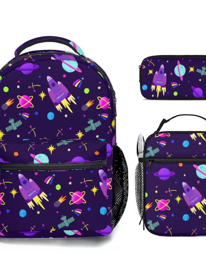 Purple Shooting Stars Backpack Bundle for wholesale by Kingdom Come Co.