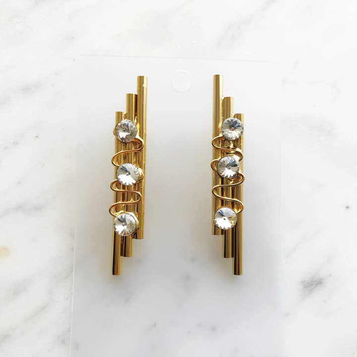 Carmen Miller Jewellery – wholesale Hängande örhängen – Art Deco kristall örhängen3