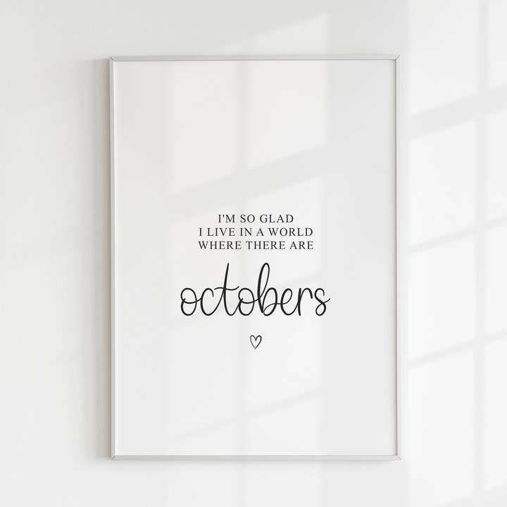 Oktobers Print for engroshandel hos Kalm Lettering