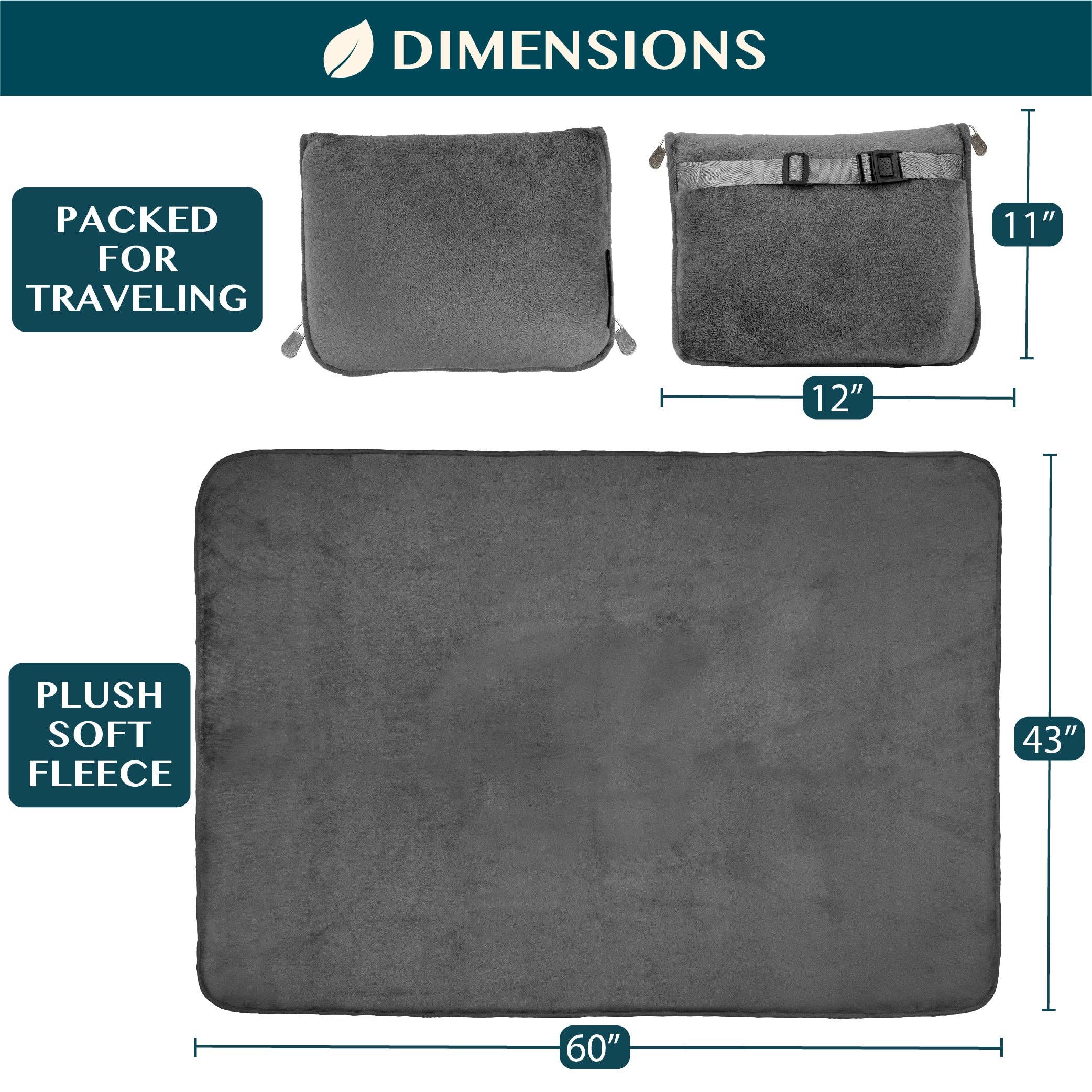 Pavilia - Venta al por mayor Mantas de viaje - Manta de viaje de felpa premium con almohada42