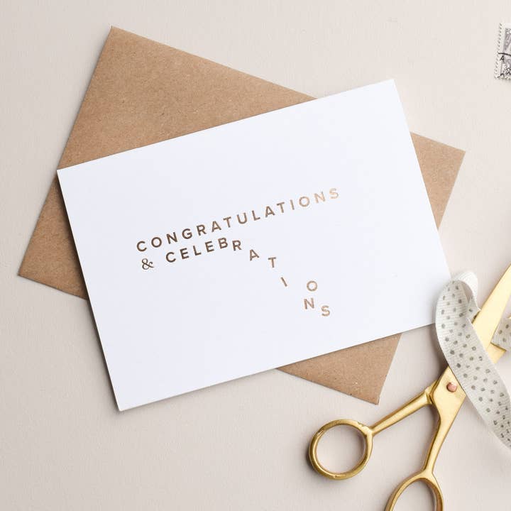 Jennifer Tune - Wholesale Congratulations Card - Congratulations & Celebrations, Hot Foil Greetings Card