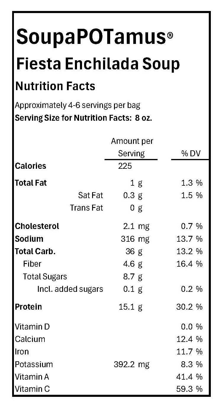 SoupaPOTamus LLC - Wholesale Soup - SoupaPOTamus Fiesta Enchilada Shelf-Stable Dry Soup3