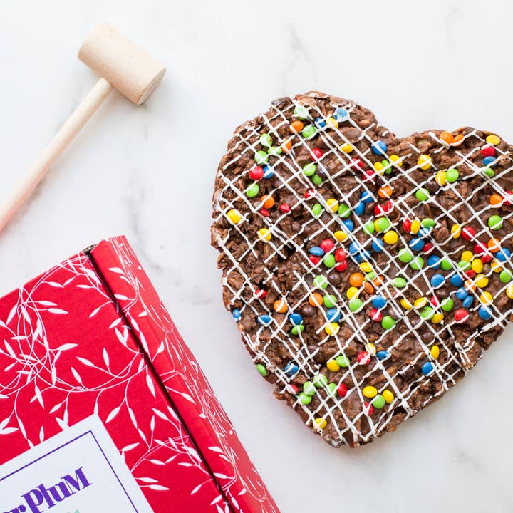 Sugar Plum Chocolates - Wholesale Chocolate Covered Sweets - Milk Chocolate Heart Pizza Smash With Mallet3