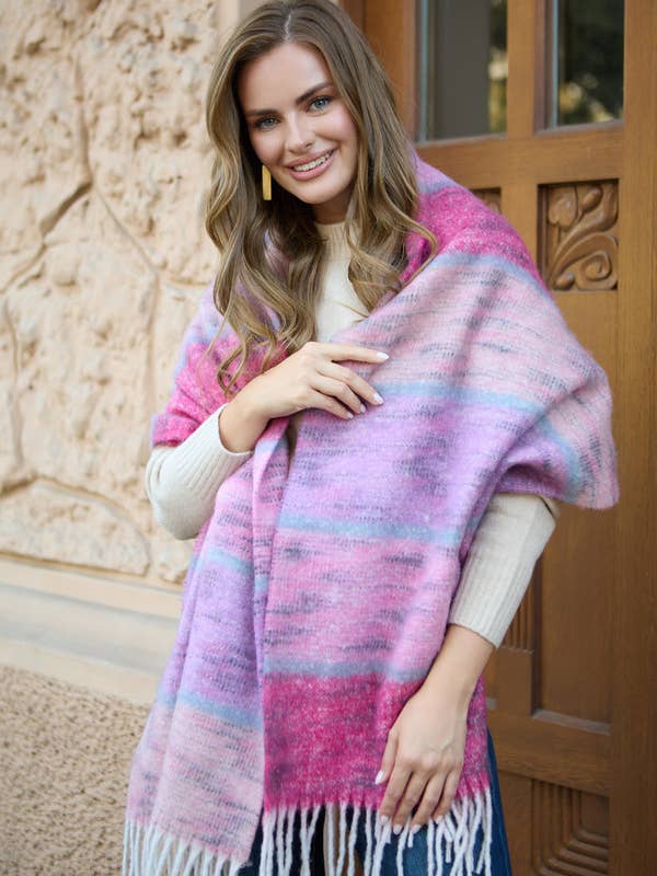 Sciarpa Oversize con Frange Accogliente per la vendita all'ingrosso da parte di SAACHI