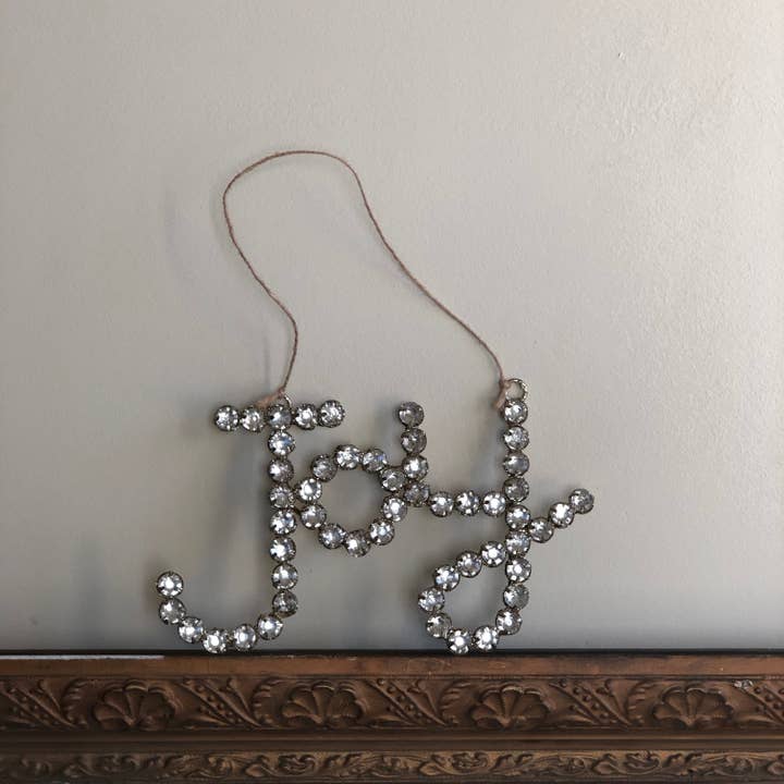 Moult - Wholesale Christmas Decoration - Sparkle Rhinestone 'Joy' Hanging Decoration