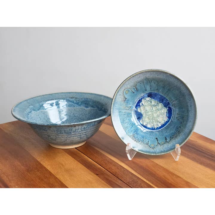 Dock 6 Pottery - Wholesale Decorative Plate/Dish/Bowl - Flared Rim Bowl -Made to Order- Fused Glass Ceramic Pottery17