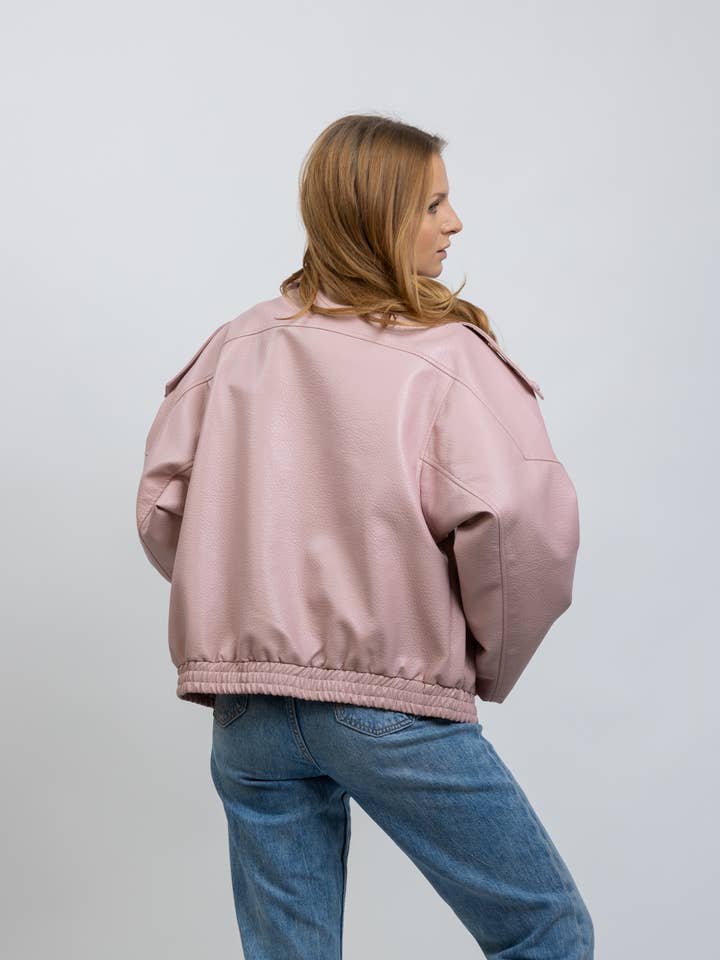 KZELL PARIS - Wholesale Leather Jacket - Women's - FAUX LEATHER BIKER JACKET26