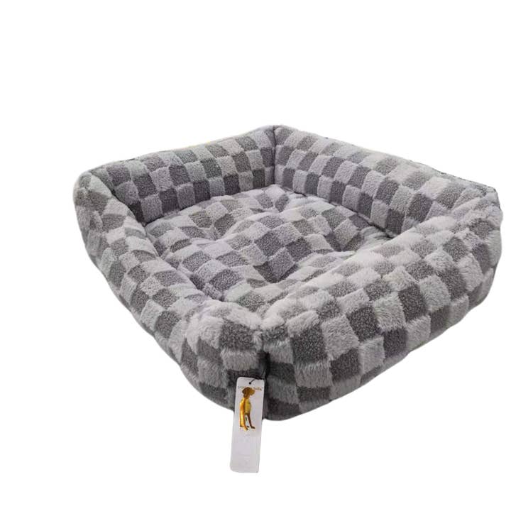Precious Tails - Wholesale Pet bed – Cat/dog - Reserve Checkered Cuddler, Ultra-Soft & Elegant Bed For Pets5