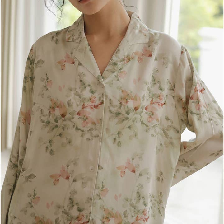 DrifWoo - Wholesale Sleepwear set – Women's - Floral Long Sleeve Pajama Set – Soft & Breathable3