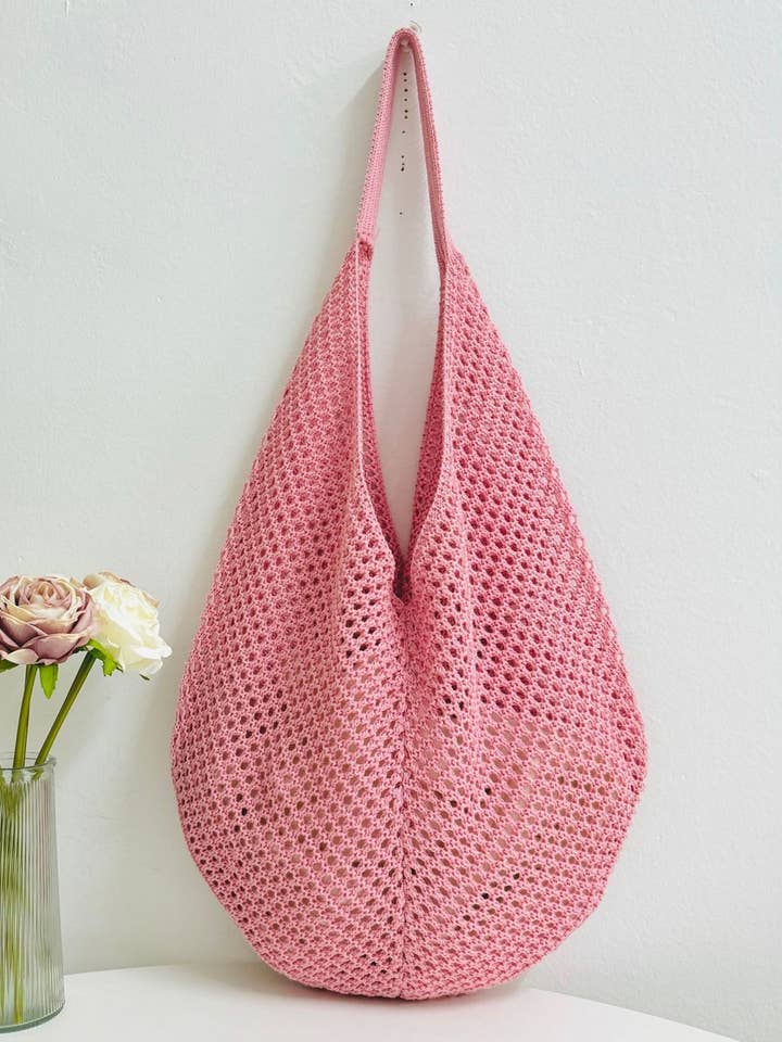 CWAB4579 _SAC D'ÉPAULE TRESSÉ EN PAILLE TRICOTÉE AJOURÉE POUR LA PLAGE pour la vente par NINEXIS