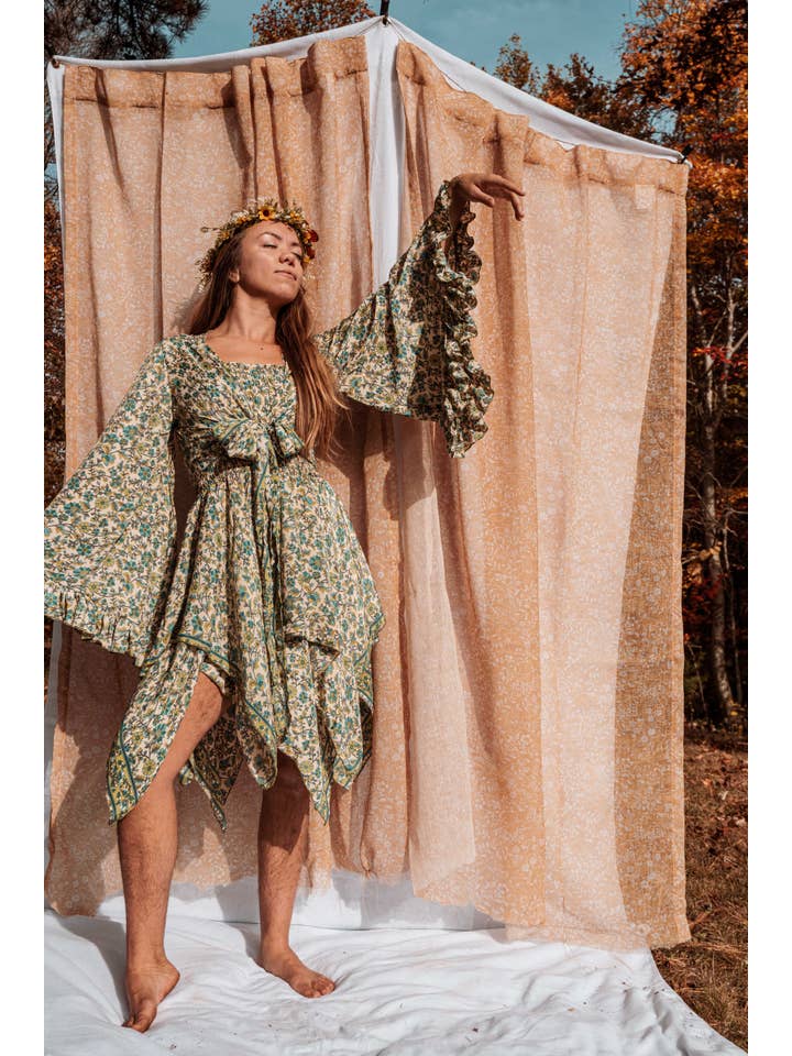 Gardenbelle Shop - Wholesale Dress - Women's - Hippie Bohemian Fairy Dress, Elastic Fairy Skirt8