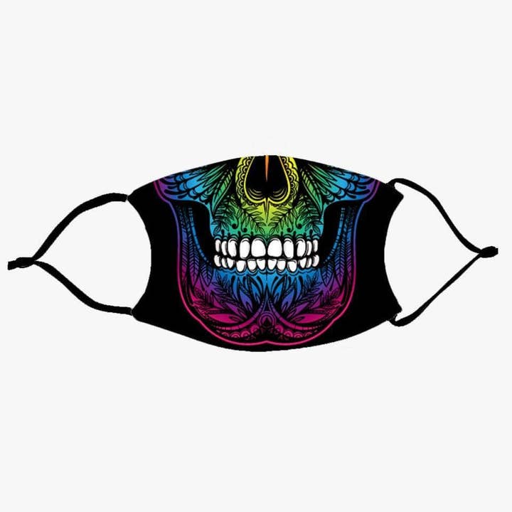 Masque facial réutilisable imprimé Skull Halloween Design pour la vente par Monogramonline Inc.