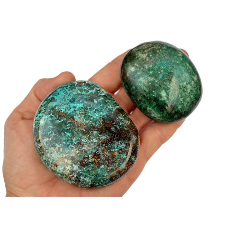 Kaia & Crystals - Vendita all'ingrosso Pietra/cristallo spirituale - Pietra Palmare Naturale di Crisocolla (50 mm - 70 mm)4