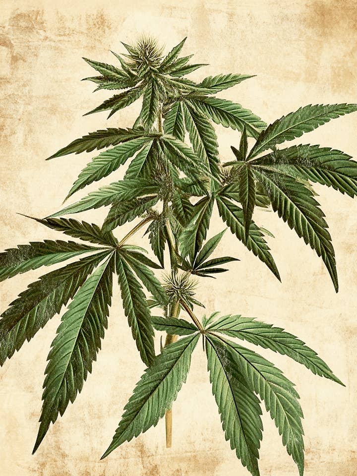 Wandkunstafdrukken van marihuanaplanten – 8″x10″ kunstwerk voor 11″x14″ lijst voor wholesale door Mowbi