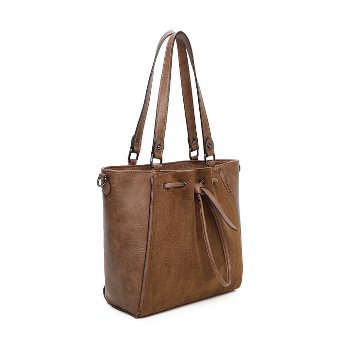 INES DELAURE - Wholesale Shoulder Bag - Women's - Two-material tote1