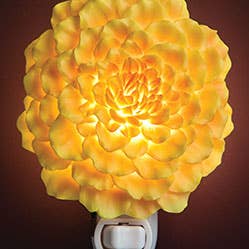 Ibis and Orchid Design - Wholesale Night Light - Golden Dahlia Night Light (minimum Per 2 Design)