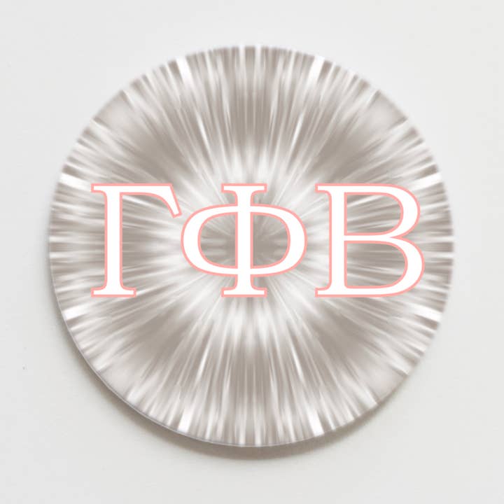 Gamma Phi Beta Groovy Greek Button - 3.00 inch for wholesale by Good Vibez Collegiate