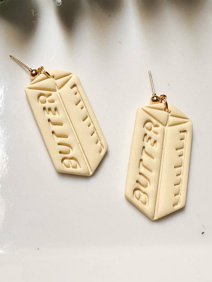 Butter, Baker, Cookie Clay Statement Earrings Handmade for wholesale by Design With Purpose