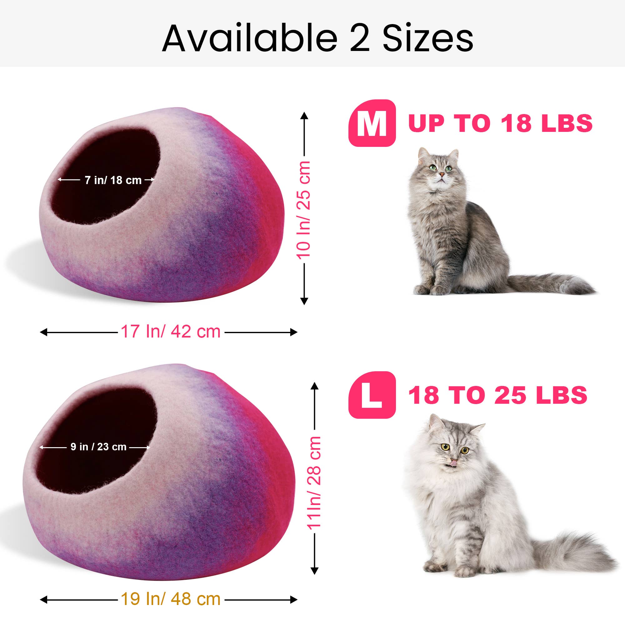 Lungta Imports – casota - Gato e cão por atacado – Caverna para Gatos de Lã Tingida à Mão / Cama e Casa Quente para Gatos19