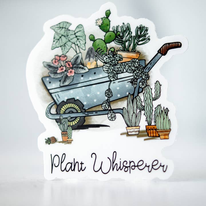 Plant Whisperer, Vinyl Sticker, 3x3 in. for wholesale by Savannah and James Co