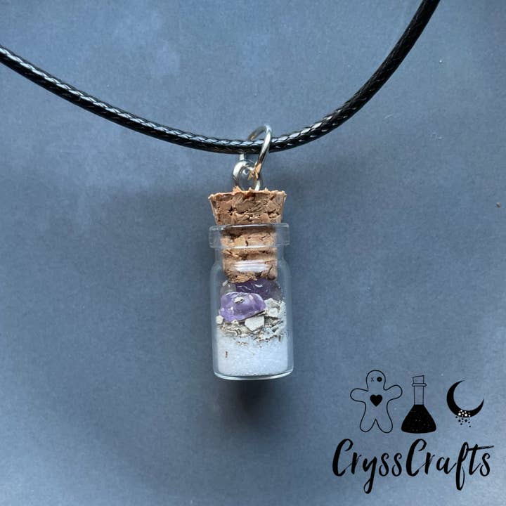 CryssCrafts – wholesale Pendant/charm necklace – Mini Spell Jar Necklace
