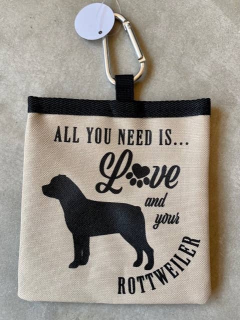 Rottweiller Pet Treat Bag for wholesale by Gifted Wholesale Ltd