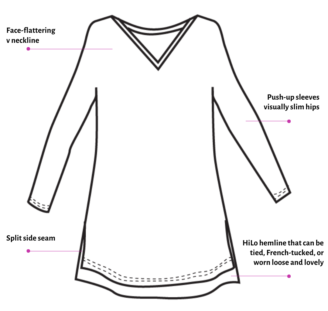 Storyline Collection - Wholesale Tunic - Women's - HiLo Tunic · Black1