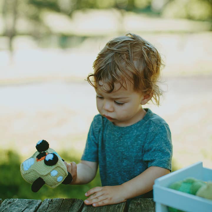 Pebblechild - Venta al por mayor Peluche - Niños y bebés - Sonajero de tractor de juguete de ganchillo para bebé2