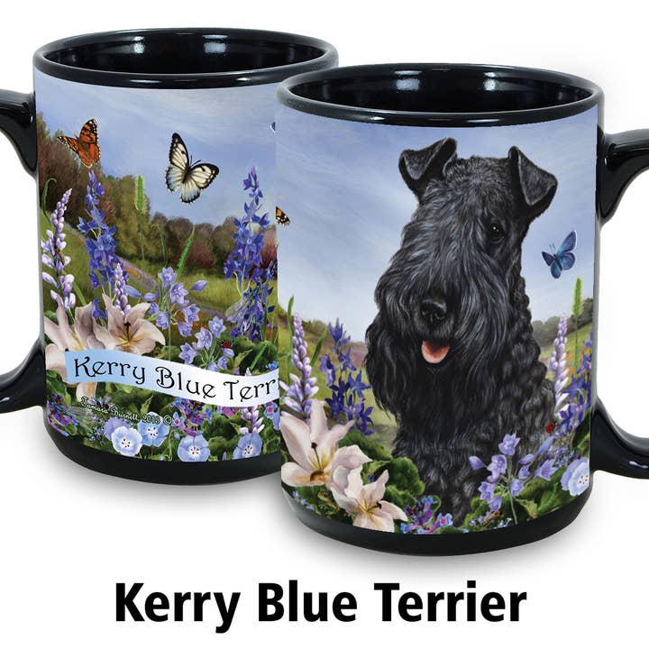 Pet Gifts USA, LLC - Wholesale Coffee Mug - 15 Oz Kerry Blue Terrier Black Coffee Mug