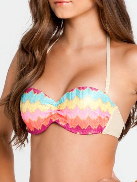 LA FAMA - Ruched Underwire Push Up Bandeau for wholesale by Luli Fama