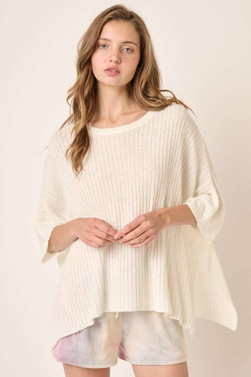 mittoshop – Großhandel Strickpullover – Damen – DOLMAN-KURZARM-PULLOVER MIT RUNDHALSAUSSCHNITT IN ÜBERGRÖSSE9