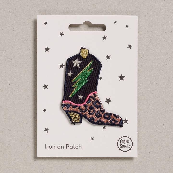 Iron on Patch - Pack of 6 - Cowboy Boot for wholesale by Petra Boase Ltd (US Duties Paid)