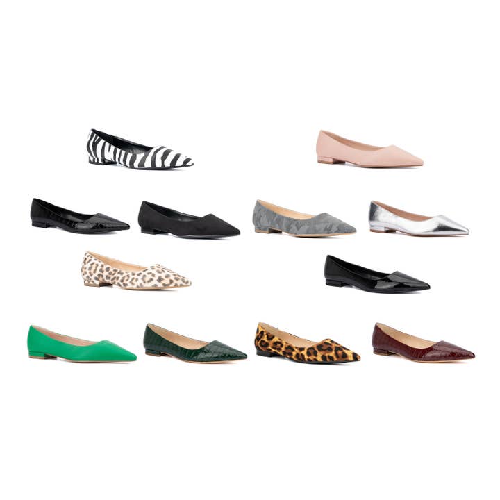 Fashion To Figure Women's Bailey Ballet Flat - WIDE WIDTH for wholesale by S3 Holding